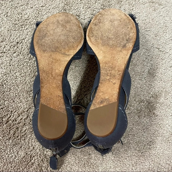 VERA WANG LAVENDER Leni Canvas Bow Flat Sandals 6M - Picture 10 of 16